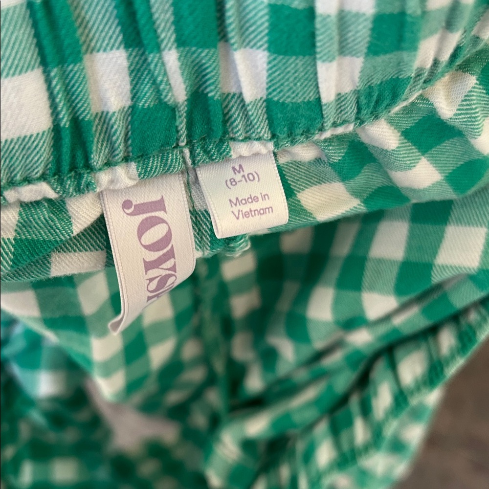 ** LAST CHANCE ** Joyspun Green and White Checkered Shorts - Picture 4 of 5